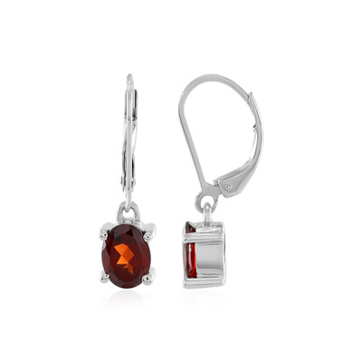 Boucles d'oreilles en argent et Grenat du Mozambique