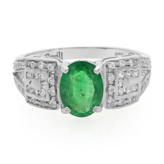 Bague en argent et Emeraude de Bahia