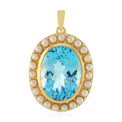 Pendentif en argent et Topaze bleu ciel