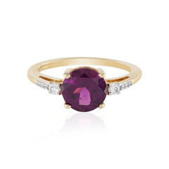 Bague en or et Grenat magenta