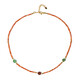 Collier en argent et Quartz Fraise