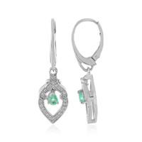 Boucles d'oreilles en argent et Emeraude d'Ethiopie