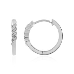 Boucles d'oreilles en argent et Diamant I4 (J)