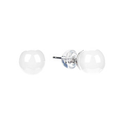 Boucles d'oreilles en argent et Labradorite blanche
