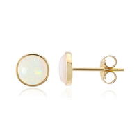 Boucles d'oreilles en or et Opale blanche