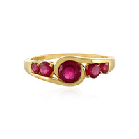 Bague en argent et Rubis de Madagascar
