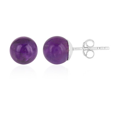 Boucles d'oreilles en argent et Améthyste