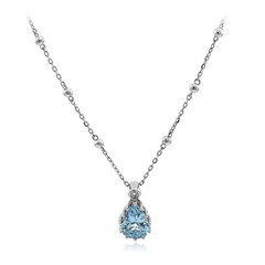 Collier en or et Aigue-Marine du Brésil AAA