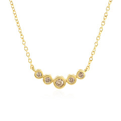 Collier en argent et Diamant champagne I3