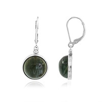 Boucles d'oreilles en argent et Séraphinite