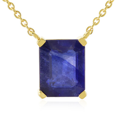 Collier en argent et Saphir bleu de Madagascar