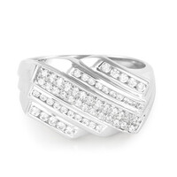 Bague pour homme en argent et Zircon