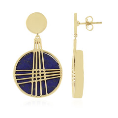 Boucles d'oreilles en argent et Lapis-Lazuli (Juwelo Bauhaus)