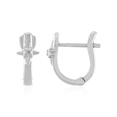 Boucles d'oreilles en argent et Diamant I4 (J)
