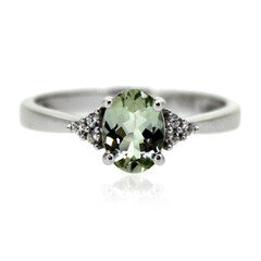 Bague en argent et Tourmaline verte