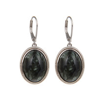 Boucles d'oreilles en argent et Séraphinite