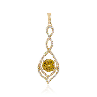 Pendentif en or et Zircon jaune (de Melo)