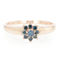 Bague en argent et Diamant fantaisie