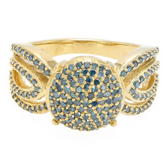 Bague en argent et Diamant fantaisie