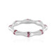Bague en argent et Tourmaline rose du Nigéria (de Melo)