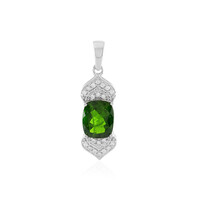 Pendentif en argent et Diopside de Russie