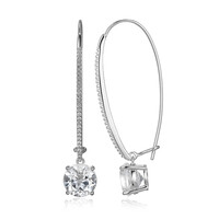 Boucles d'oreilles en argent et Topaze blanche
