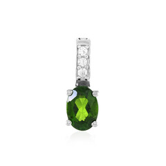 Pendentif en argent et Diopside de Russie