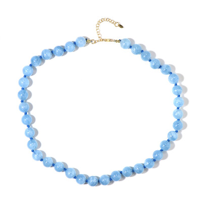 Collier en argent et Aigue-marine du Brésil (Adela Silber)