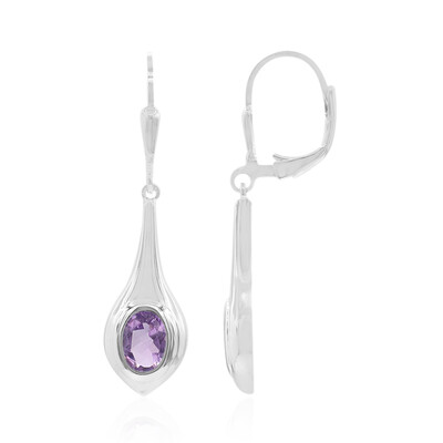 Boucles d'oreilles en argent et Améthyste