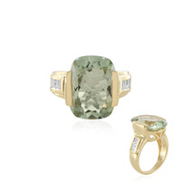 Bague en argent et Améthyste verte