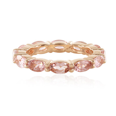 Bague en argent et Tourmaline rose
