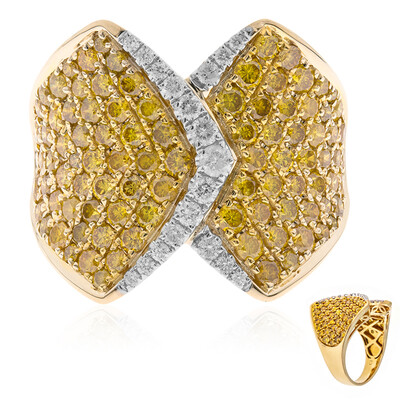 Bague en or et Diamant orange SI2 (CIRARI)