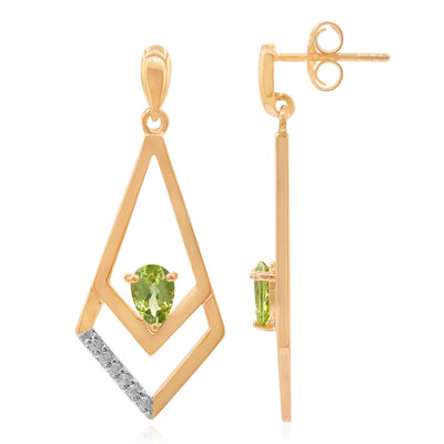 Boucles d'oreilles en argent et Péridot