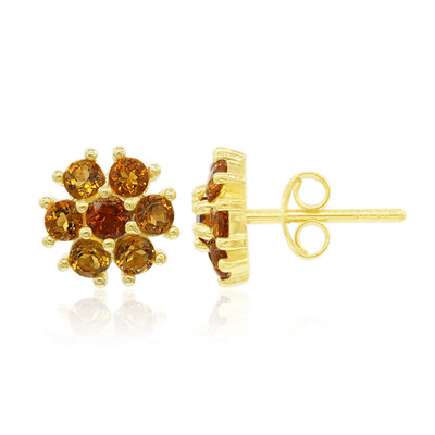 Boucles d'oreilles en argent et Citrine Madère