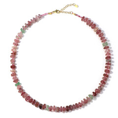 Collier en argent et Quartz Fraise