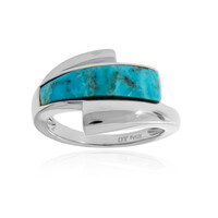 Bague en argent et Turquoise bleue de Mohavie (Faszination Türkis)