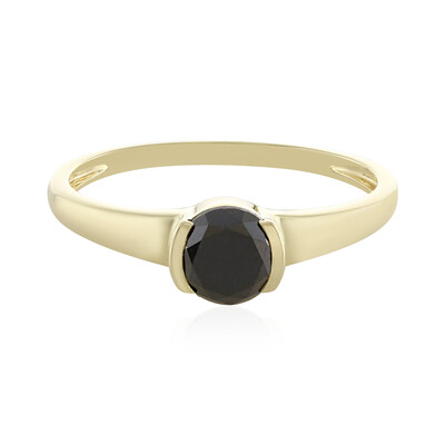 Bague en or et Diamant noir