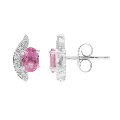Boucles d'oreilles en argent et Tourmaline rose