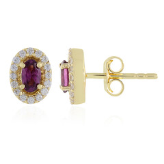 Boucles d'oreilles en or et Grenat Umbalite