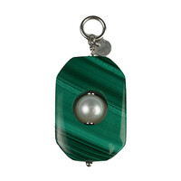 Pendentif en argent et Malachite