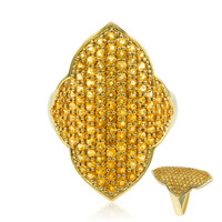 Bague en argent et Citrine