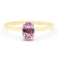 Bague en or et Saphir parme
