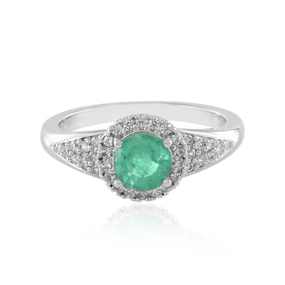 Bague en argent et Emeraude de Colombie