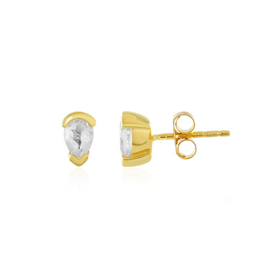 Boucles d'oreilles en argent et Topaze blanche