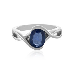 Bague en argent et Saphir bleu