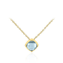 Collier en argent et Topaze bleu ciel