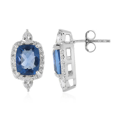 Boucles d'oreilles en argent et Fluorite à couleur changeante