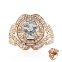 Bague en argent et Topaze blanche