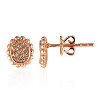 Boucles d'oreilles en or et Diamant rose de France SI1 d'Argyle 