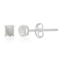 Boucles d'oreilles en argent et Pierre de Lune arc-en-ciel
